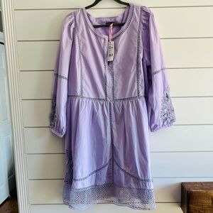 Vineyard Vines Lilac Dress with Lace Accents NEW